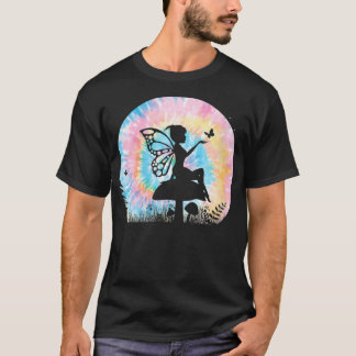 Camiseta Hadas mágicas de mariposa de tinte en el bosque M