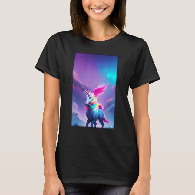 Camiseta Hadas mágicas en el arcoiris de Unicornio (Anverso)