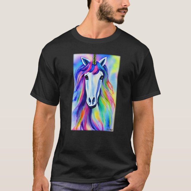 Camiseta Hadas mágicas en el arcoiris de Unicornio (Anverso)