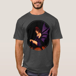 Camiseta Hadas oscuras con alas de murciélago morado