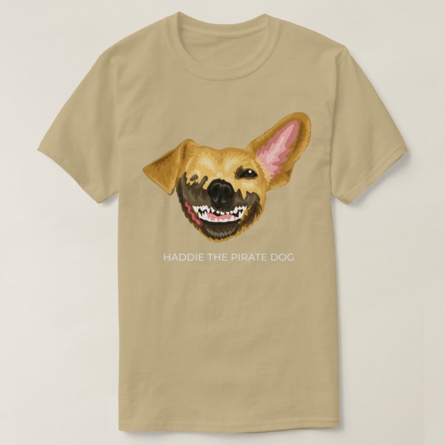 Camiseta Haddie el perro pirata (Diseño del anverso)