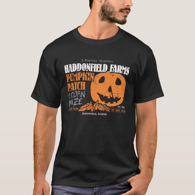 Camiseta Haddonfield Farms Pumpkin Patch Forever October (Anverso)