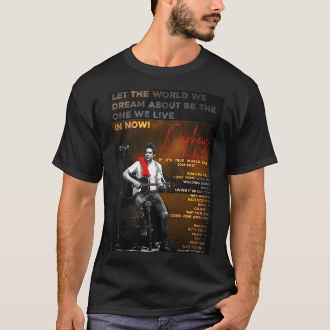 Camiseta Hadestown Orpheus Live in Concert Song List 694png (Anverso)