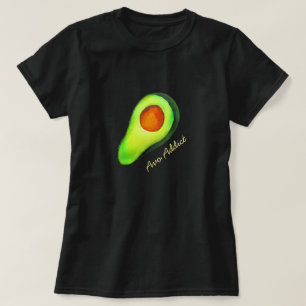 Camiseta Hadicto al aguacate arte lindo verde
