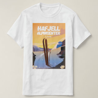 Camiseta hafjell alpinsenter Noruega hermoso poster de esqu