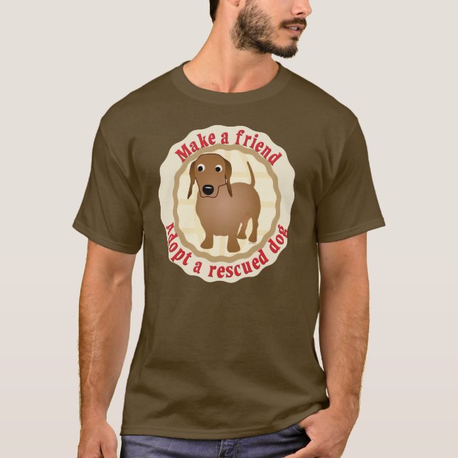 Camiseta Haga a un amigo - Dachshund (Anverso)