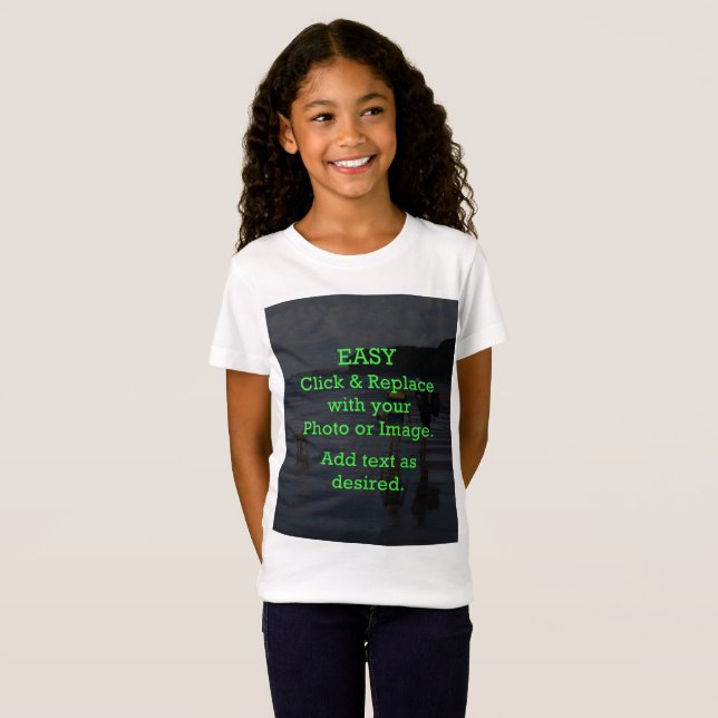 Camiseta Haga clic y reemplace la imagen para crear la prop (Anverso completo)