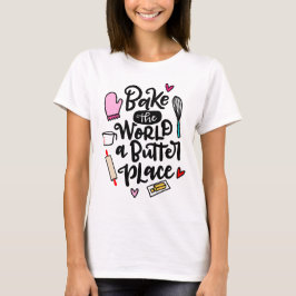 Camiseta Haga del mundo un lugar de mantequilla, dibujado a