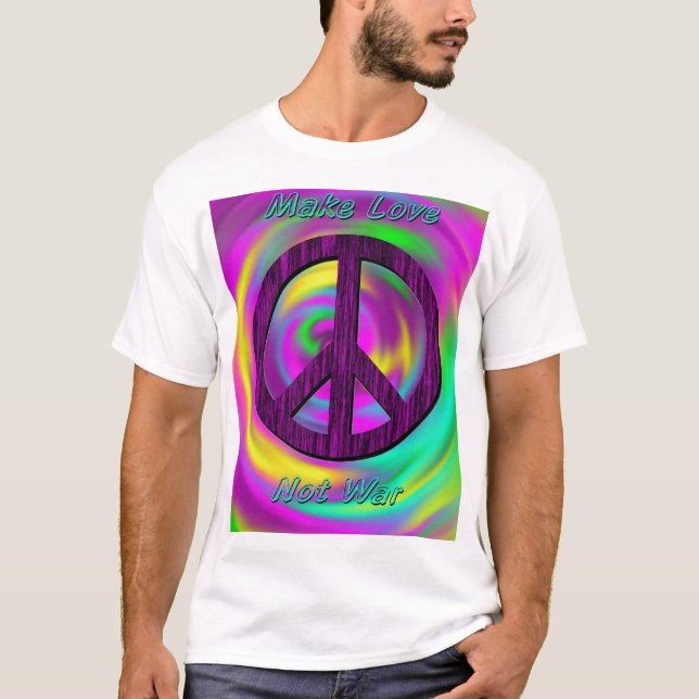 Camiseta Haga el amor, no guerra (Anverso)