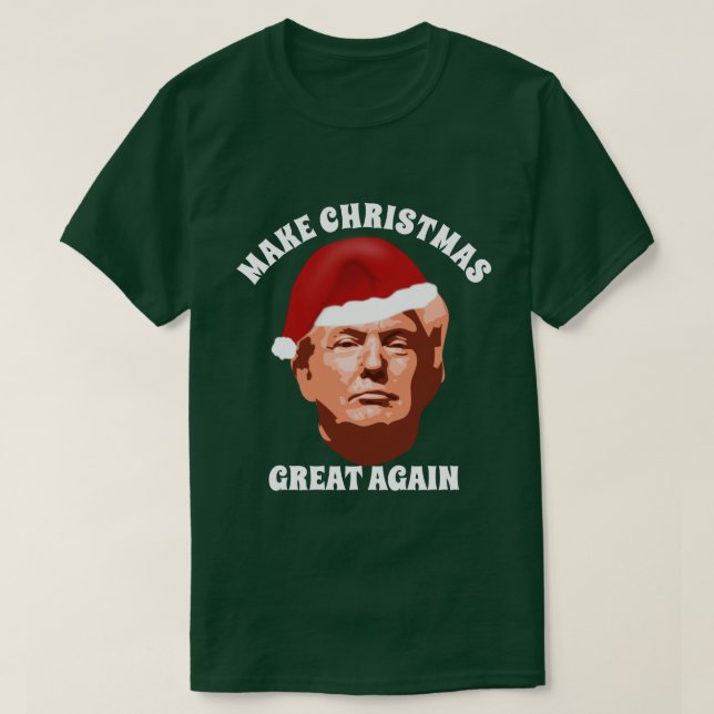 CAMISETA HAGA GRANDES A LOS NAVIDADES DE NUEVO TRUMP SANTA  (Diseño del anverso)
