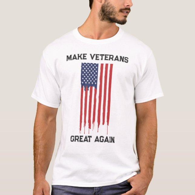 CAMISETA ¡HAGA GRANDES VETERANOS DE NUEVO! (Anverso)