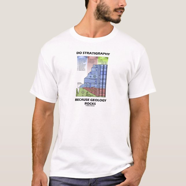 Camiseta Haga la estratigrafía porque la geología oscila (Anverso)