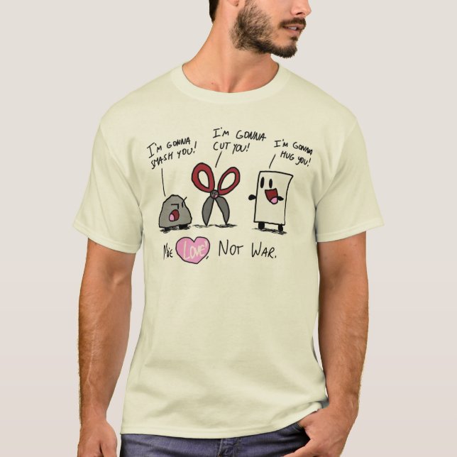 Camiseta Haga la guerra del amor no (Anverso)