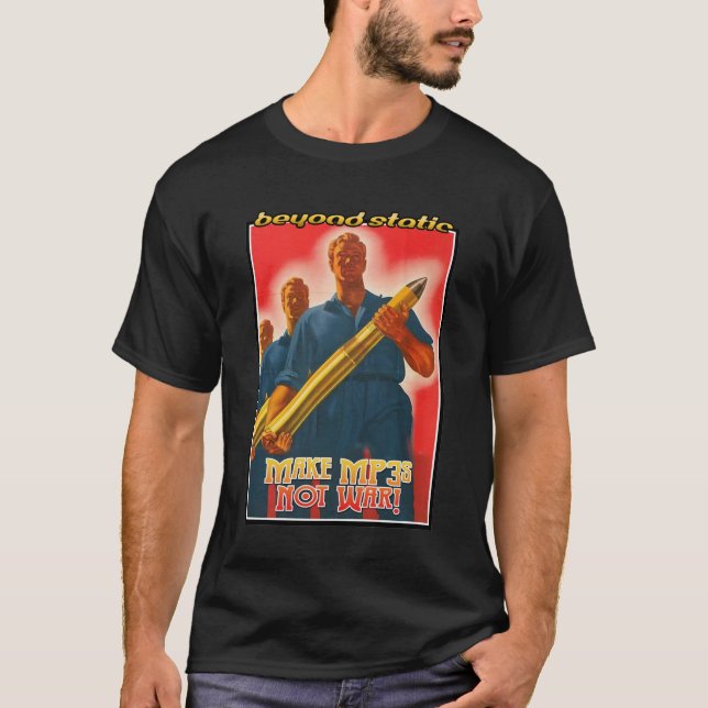Camiseta Haga MP3s - negro/poster (Anverso)