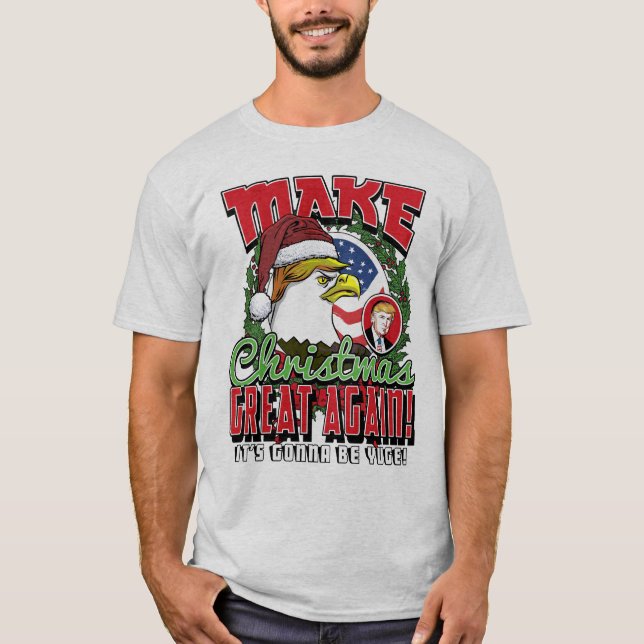 Camiseta Haga navidad el gran otra vez triunfo Eagle (Anverso)