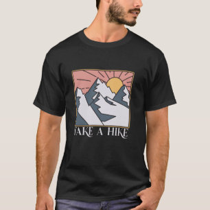 Camiseta Haga Senderismo Retro Sunset Nature Hiker Vintage 