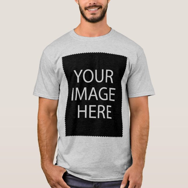 Camiseta ¡Haga su propia camisa!  Añada el texto, el arte, (Anverso)