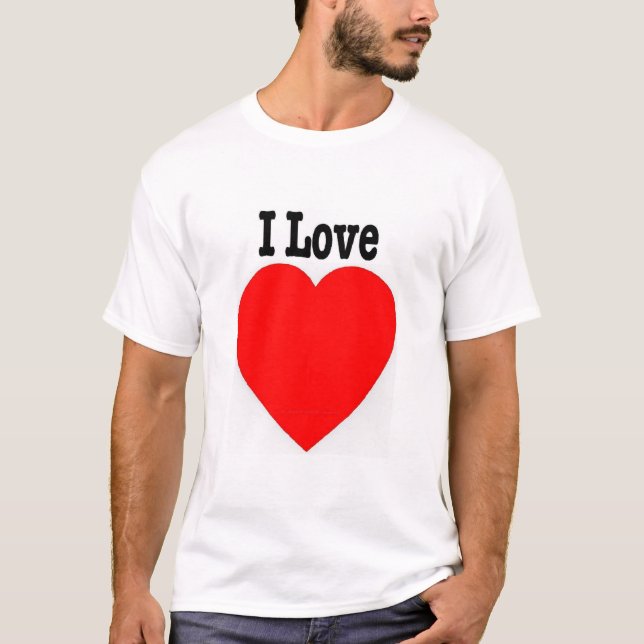 Camiseta Haga sus los propios el diseño del amor de I (Anverso)