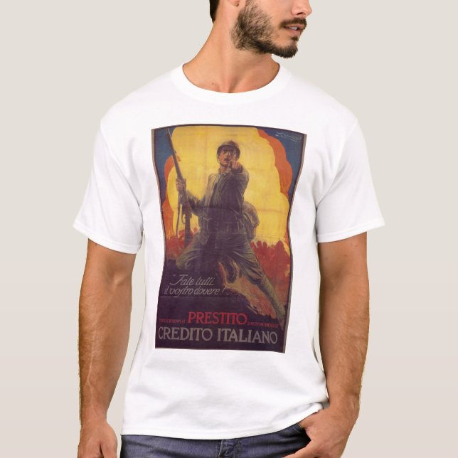 Camiseta Hágale poster entero de la propaganda del deber (Anverso)
