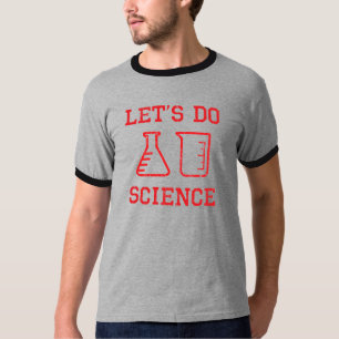 Camiseta Hagamos la ciencia (el diseño rojo)