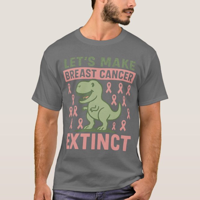Camiseta Hagamos que el cáncer de mama extinga a los niños  (Anverso)