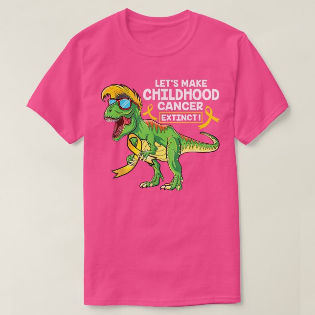 Camiseta Hagamos que el cáncer infantil extinga a los niños (Diseño del anverso)