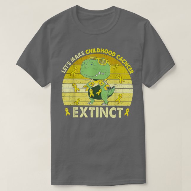 Camiseta Hagamos que el cáncer infantil extinga a los niños (Diseño del anverso)