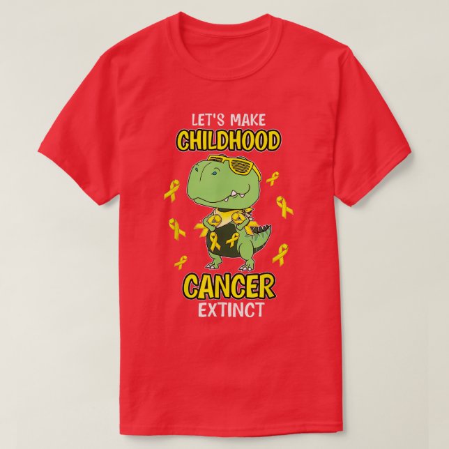 Camiseta Hagamos que el cáncer infantil extinga a los niños (Diseño del anverso)