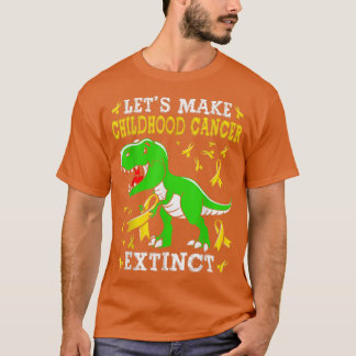 Camiseta Hagamos que el cáncer infantil extinto de los dino