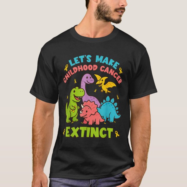 Camiseta Hagamos que el cáncer infantil extinto se use (Anverso)