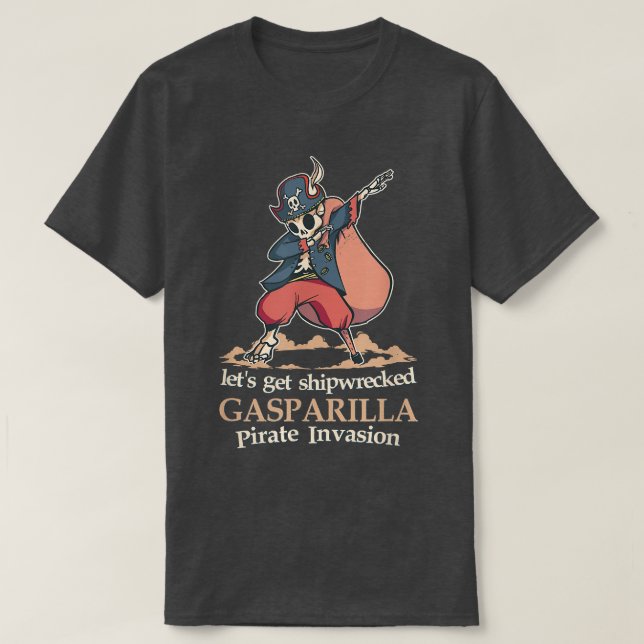 Camiseta Hagamos que el esqueleto pirata naufrage (Diseño del anverso)