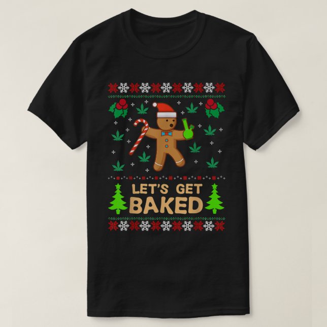 Camiseta Hagamos que la galleta maleza de las galletas vea  (Diseño del anverso)