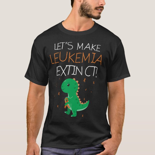 Camiseta hagamos que la leucemia extinta sea un guerrero de (Anverso)