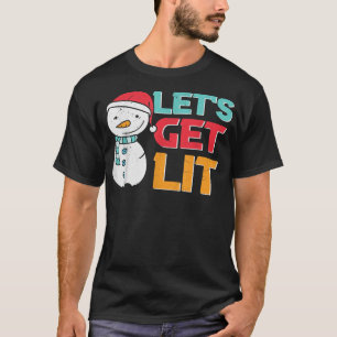 Camiseta Hagamos que las decoraciones navideñas brillantes 