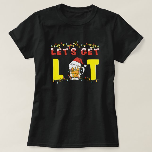 Camiseta Hagamos que los Navidades graciosos de los adultos (Diseño del anverso)