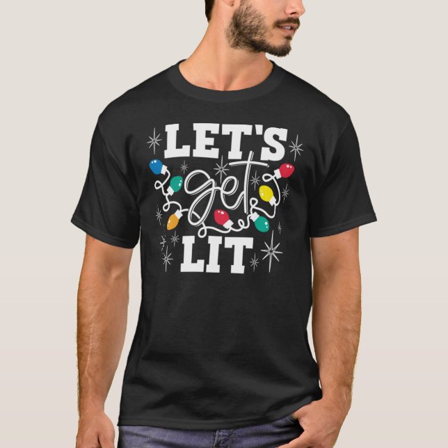 Camiseta Hagamos que Navidades livianos iluminen a Navidade (Anverso)