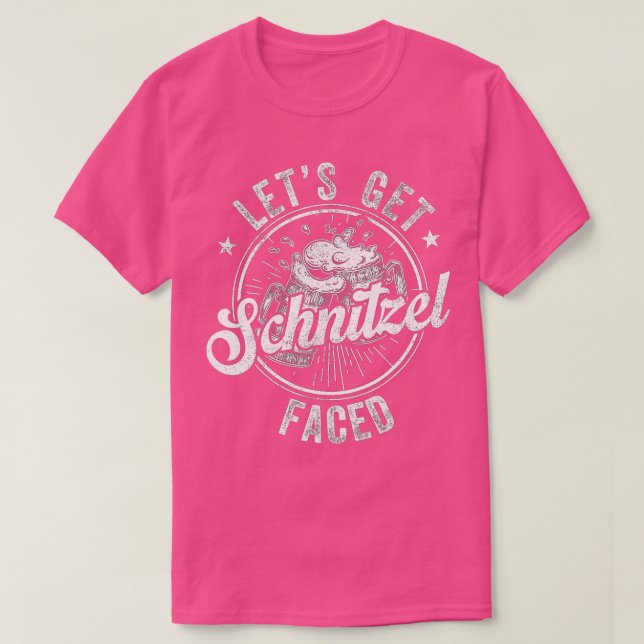 Camiseta Hagamos que Schnitzel enfrente de la cerveza alema (Diseño del anverso)