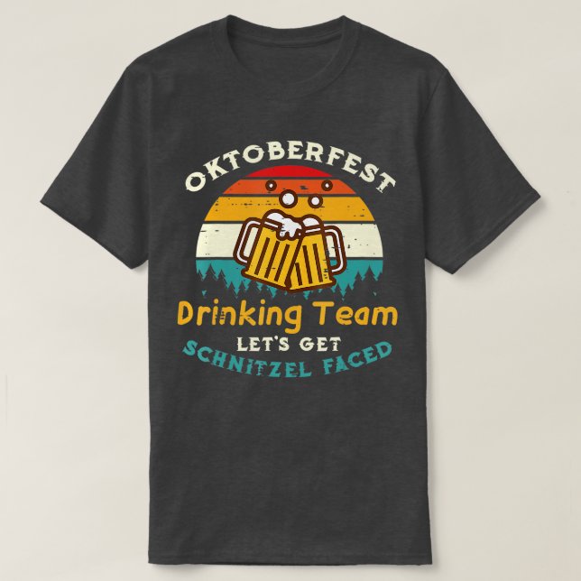 Camiseta Hagamos que Schnitzel enfrente de la divertida Okt (Diseño del anverso)