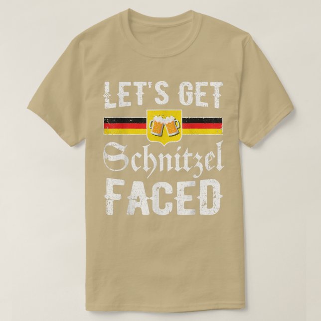 Camiseta Hagamos que Schnitzel enfrente de los hombres muje (Diseño del anverso)