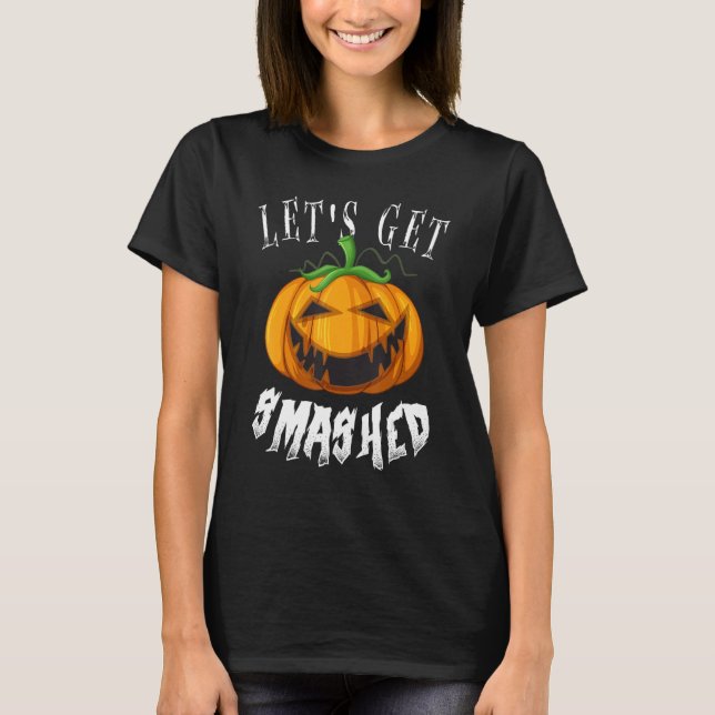Camiseta Hagamos que se rompa la Halloween de calabaza (Anverso)