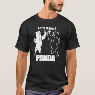 Camiseta Hagamos un Panda de oso Polar Blanco y Negro