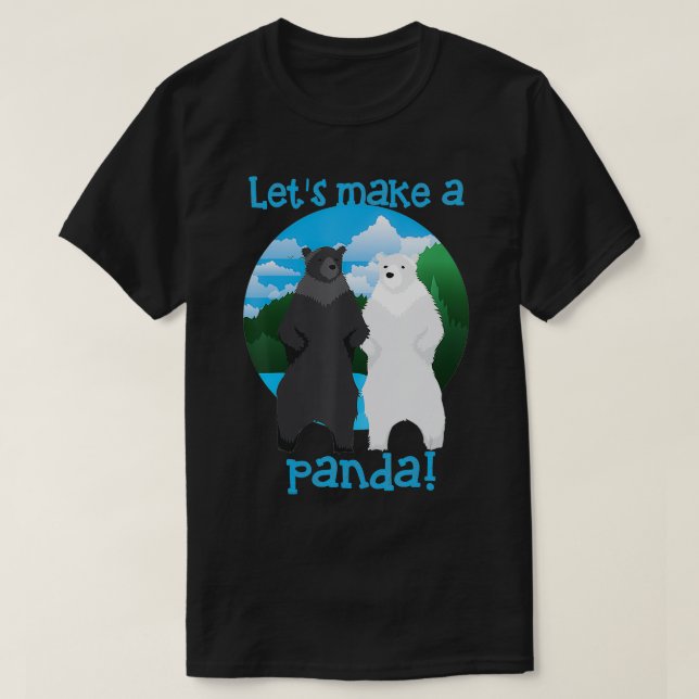 Camiseta Hagamos un regalo de panda Guay in Love Bears (Diseño del anverso)