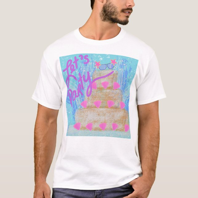 Camiseta Hagamos una sirena de playa de fiesta sandcastle (Anverso)