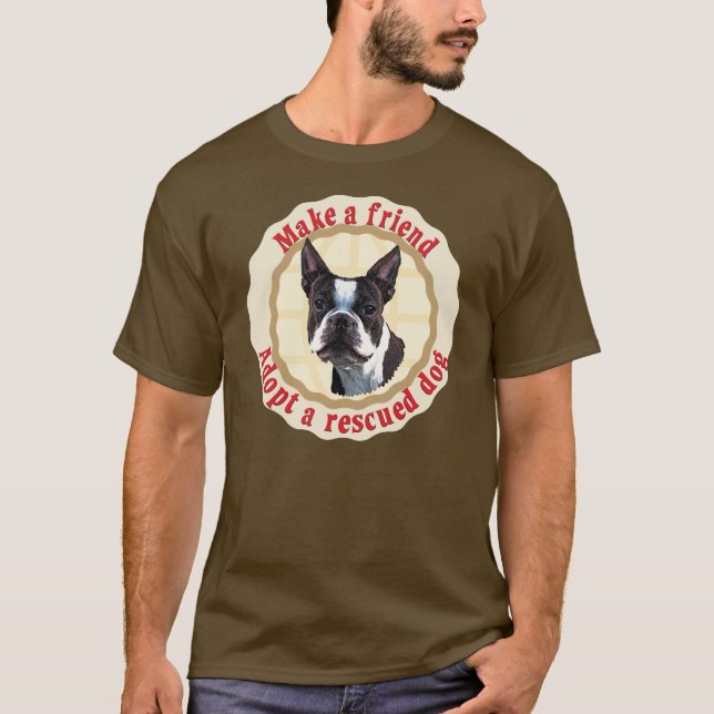 Camiseta Hagan A Un Amigo - Boston Terrier (Anverso)