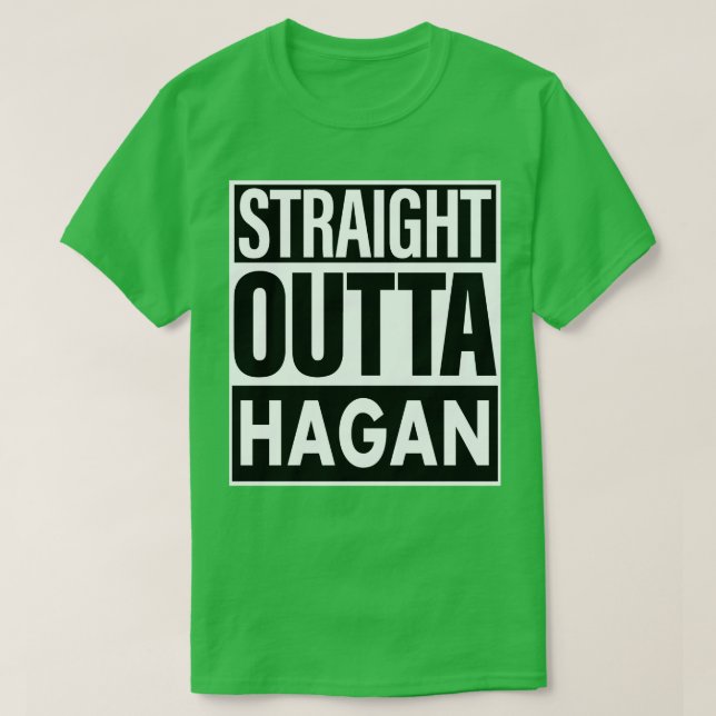 Camiseta Hagan Name Straight Outta Hagan (Diseño del anverso)