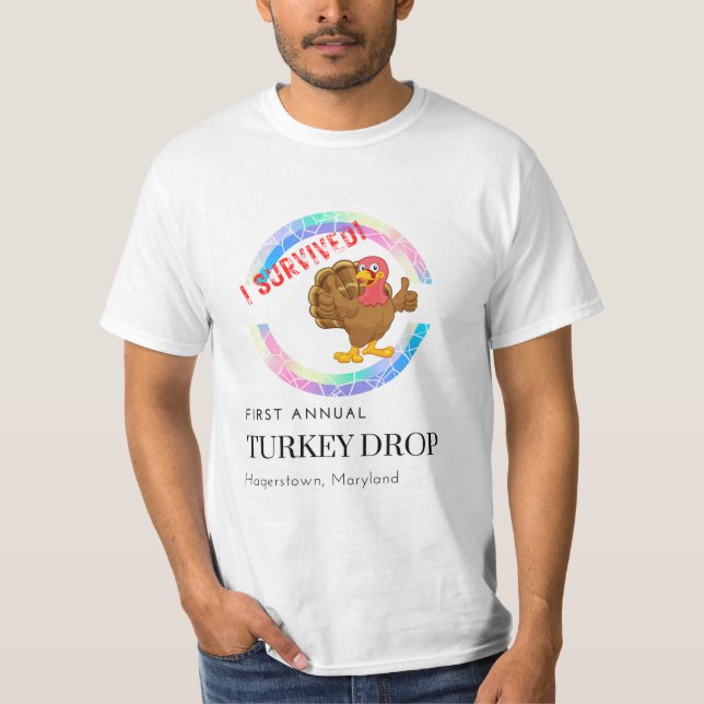 Camiseta Hagerstown First Annual Turkey Drop Survivor (Anverso)