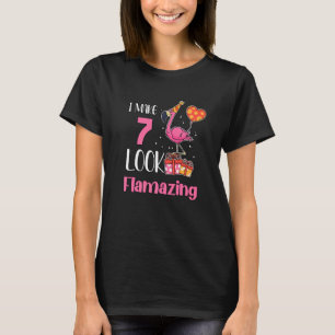 Camiseta Hago 7 Luces Flamantes Flamingo De 7 Años 7º B