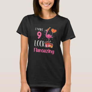 Camiseta Hago 9 Luces Flaminosas Flamingo De 9 Años 9º B