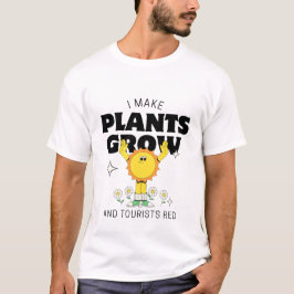 Camiseta Hago crecer las plantas y el rojo turístico