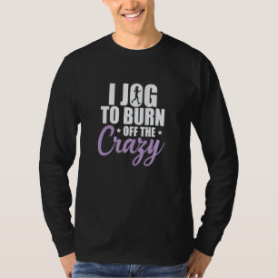 Camiseta Hago jogging para quemar el jogging loco corriendo
